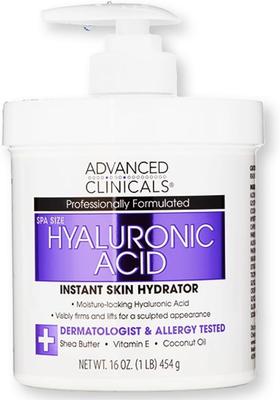 Advanced Clinicals Hyaluronic Acid Cream Body Cream Advanced Clinicals Large Capacity Moisturizing 454g [Official Japanese]