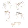 Butterfly Bowknot Hairpin Imitation Pearls Beaded Bow Barrettes Hair Accessories Colorful Hair Clip Headwear Ornament