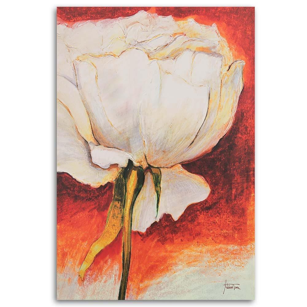 Canvas print Peony flower as painted