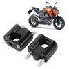 Pair 22mm28mm 18in 78in Motorcycle Handlebar Mount Clamps Riser Adapter CNC Aluminum AlloyBlack