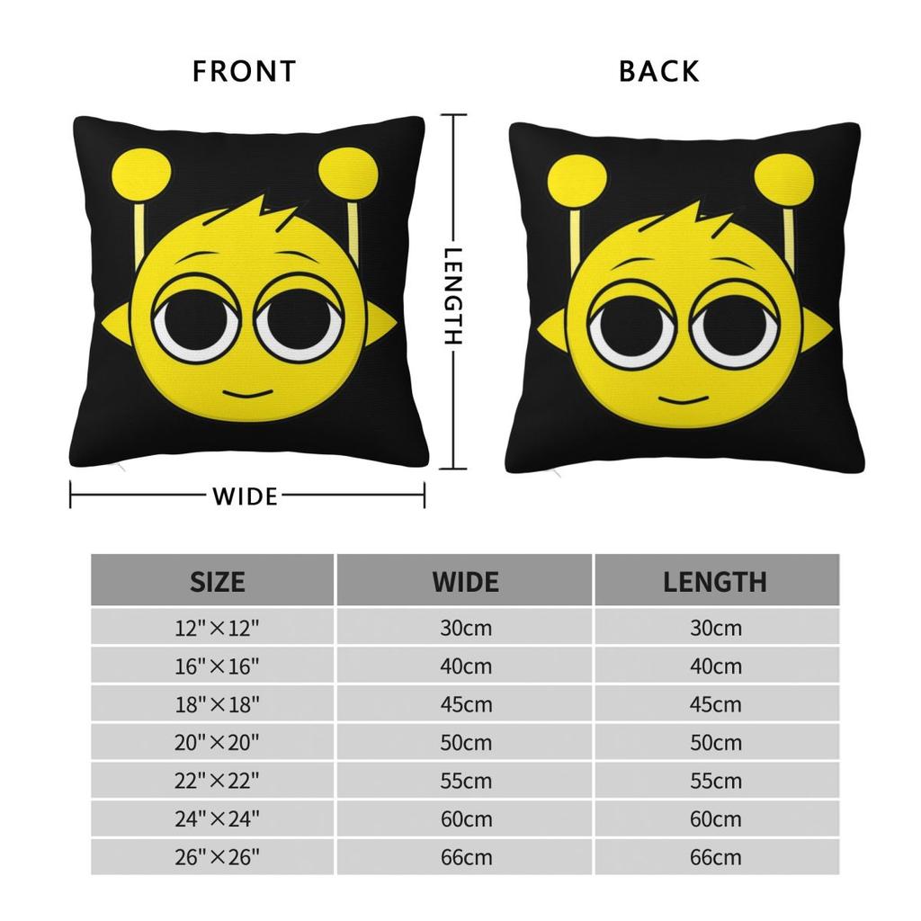 Incredibox Sprunki Pillowcase Printed Polyester Cushion Cover Gift Horror Game Pillow Case Cover Home Dropshipping 40*40cm