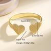 Nidin High Quality Star Heart Open Cuff Bangle Adjustable Copper Bracelet Fashion Jewelry For Women Valentine's Day Fine Gifts