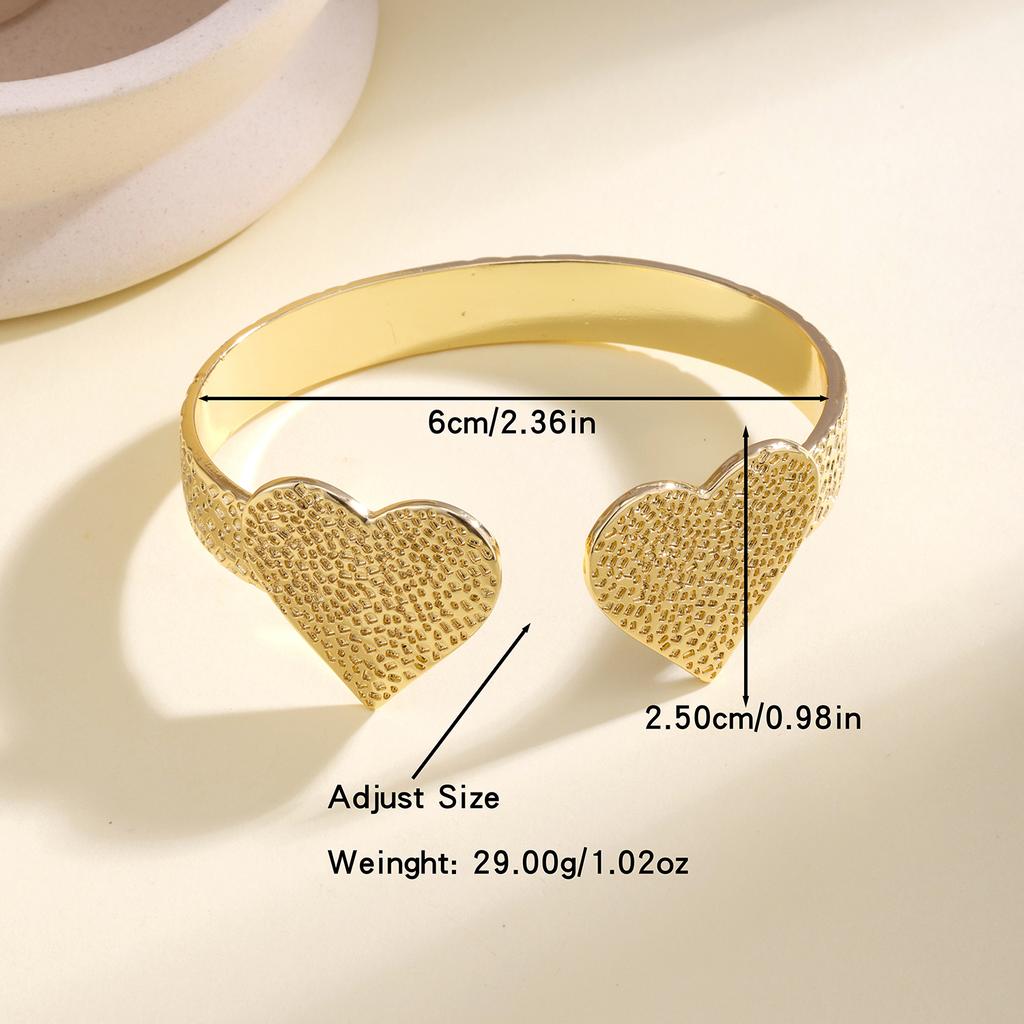 Nidin High Quality Star Heart Open Cuff Bangle Adjustable Copper Bracelet Fashion Jewelry For Women Valentine's Day Fine Gifts