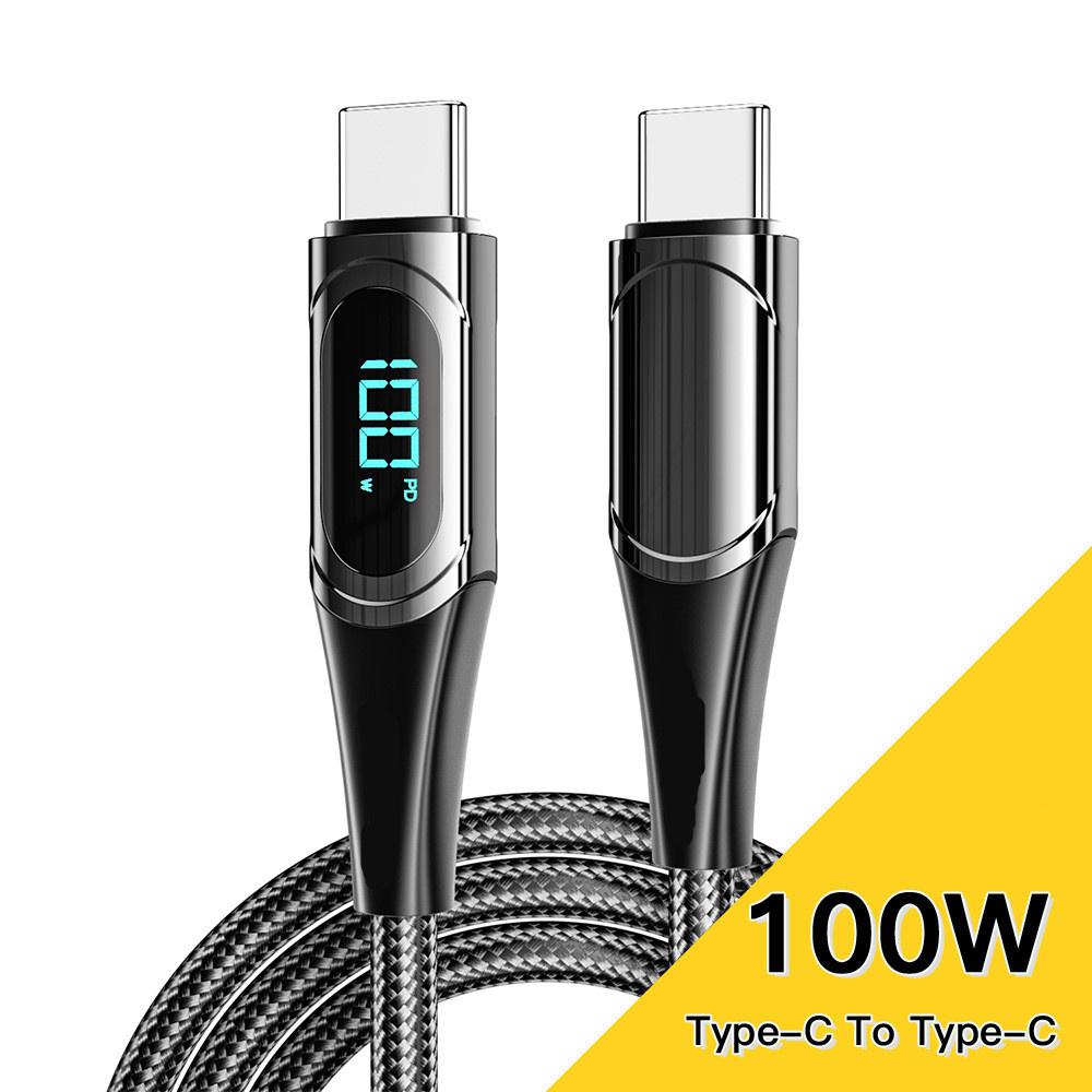 Type C to Type C 100W PD Fast Charging Cable Display Cable  1m