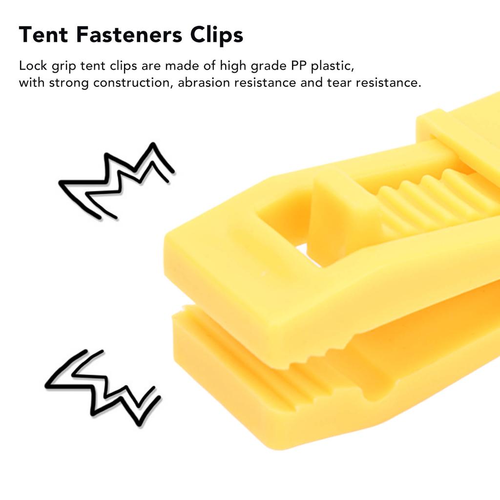 5pcs Tarp Clips Waterproof Tear Resistant Strong Lock Grip Tent Clips for Outdoor Camping