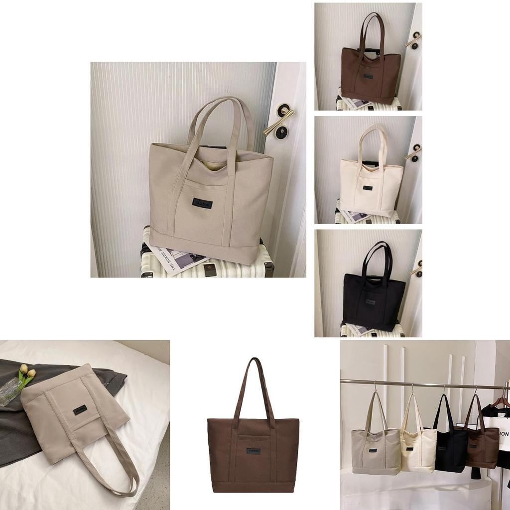Stylish Large Capacity Canvas Tote Bag For Women Soft And Trendy Streetwear Bag