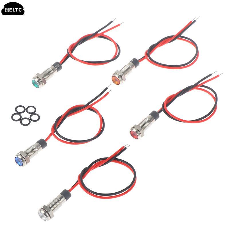 IP67 Waterproof LED Metal Warning Indicator Light 6mm Signal Lamp 3v-6v/12-24V /220v