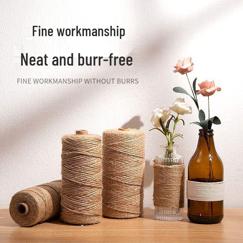 Retro Hemp Rope for DIY Cat Climbing Frame, Pot Decor, Tire Craft, Vase Weaving, and AC Pipe Wrapping