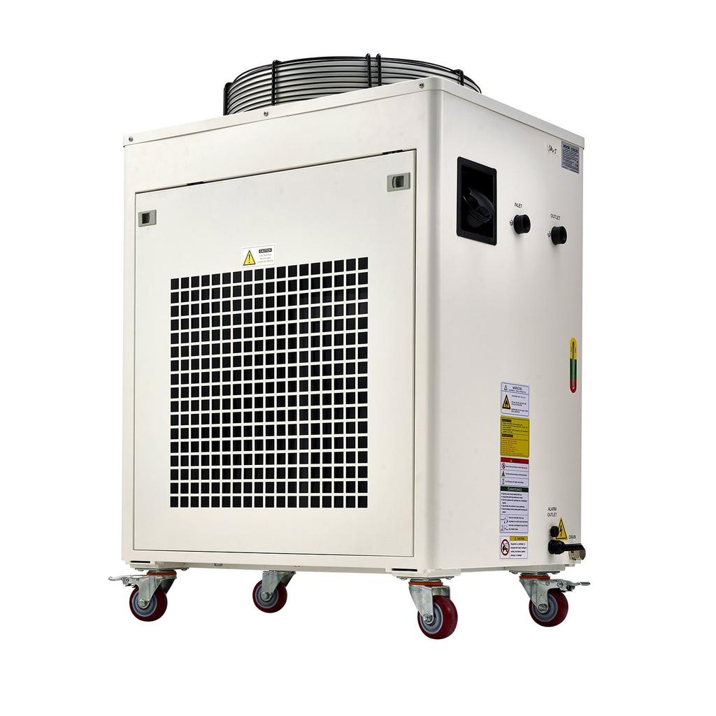 Refrigeratore d'acqua industriale, 8000 W, Sistema di raffreddamento refrigeratore d'acqua industriale con compressore, Portata massima 70 L/min, Capacità serbatoio 40 L, Refrigeratore per laser, per