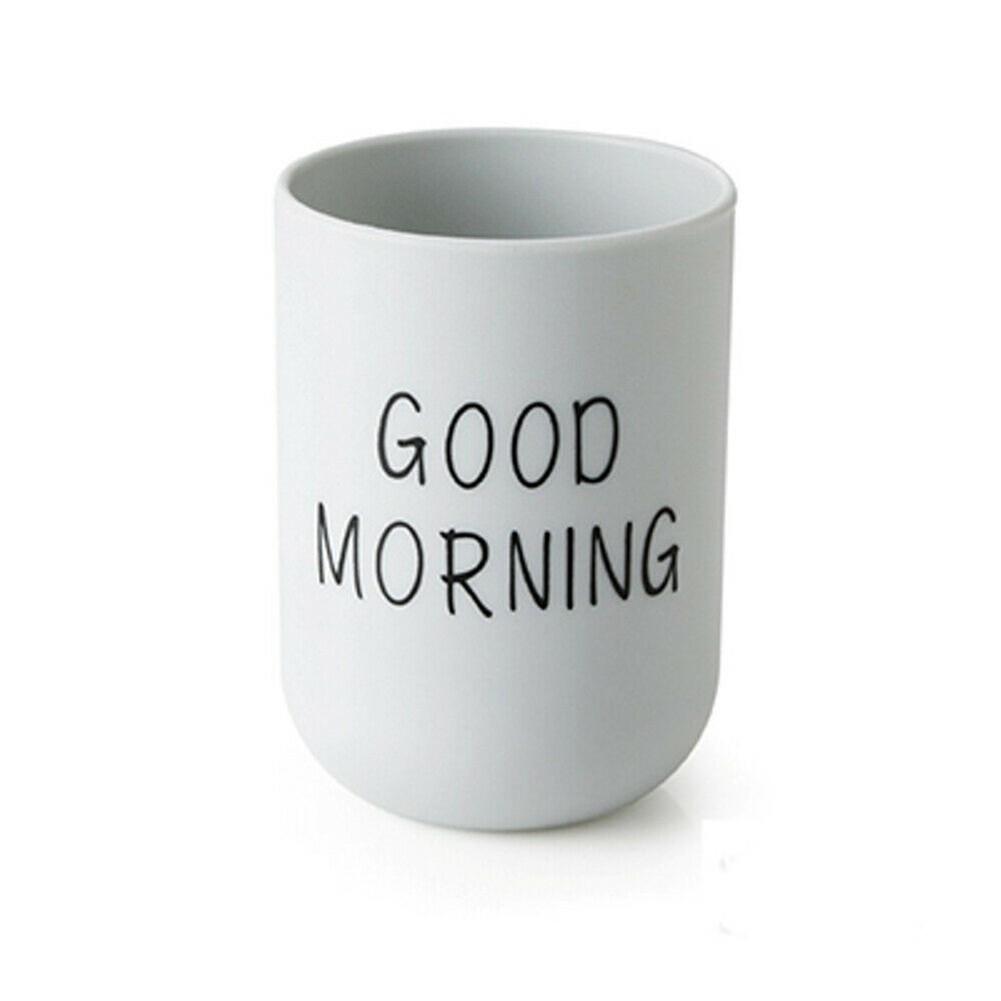 

Практичный стакан-держатель для зубных щеток Good Morning для ванной комнаты, дорожный стакан для воды серый