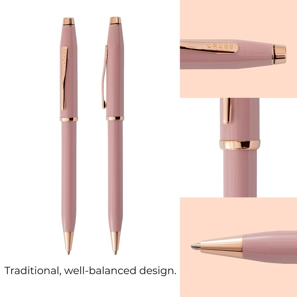 Cross Century II Smoky Pink Premium Gift Boxed Premium Ballpoint Medium Perfect Gift for Day or Promotion Oil-Based Pen, Nib, Father's