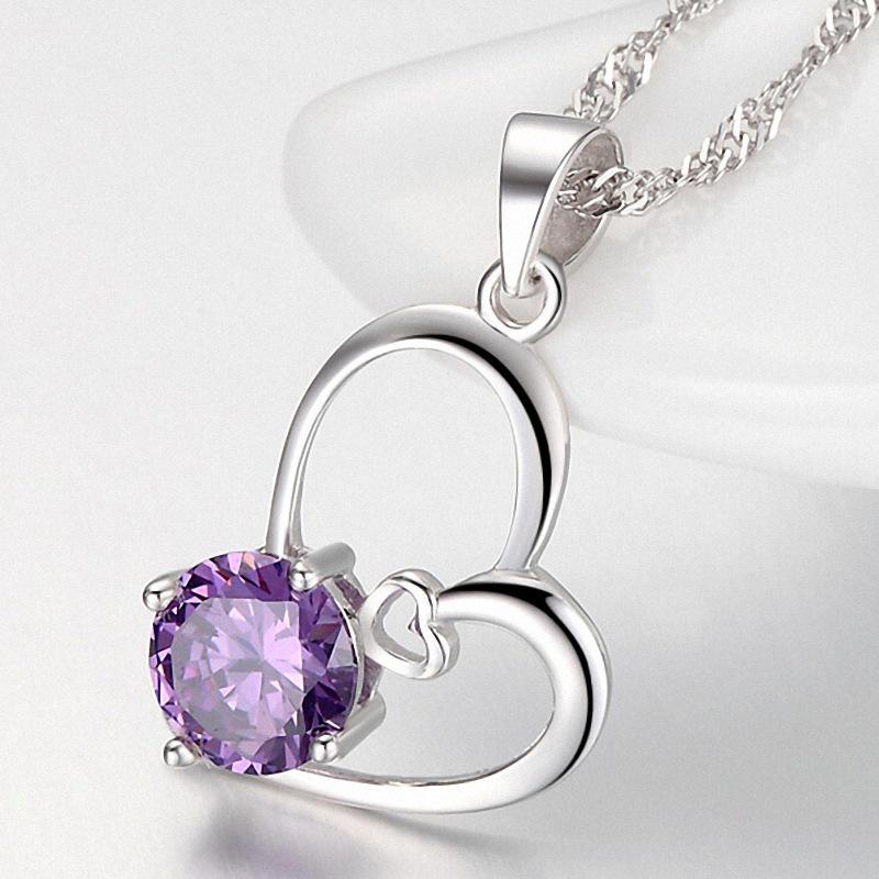 "You in My Heart" Korean Fashion Natural Crystal Pendant Necklace