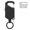 Fishing Suspension Telescopic Buckle High Rebound Easy Pull Carabiner Buckle Widely Used Anti-Loss Key Ring Holder Camping Tool