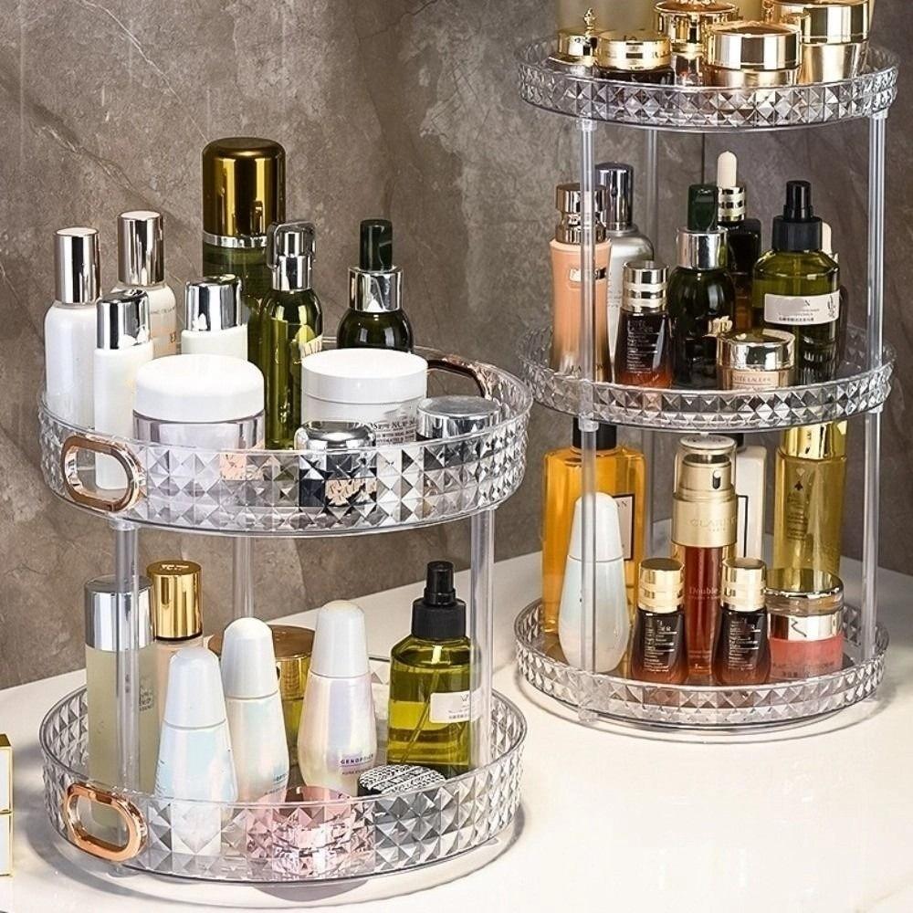 Clear Cosmetics Storage Rack Multilayer Perfume Tray Plastic Makeup Storage Box  Dresser