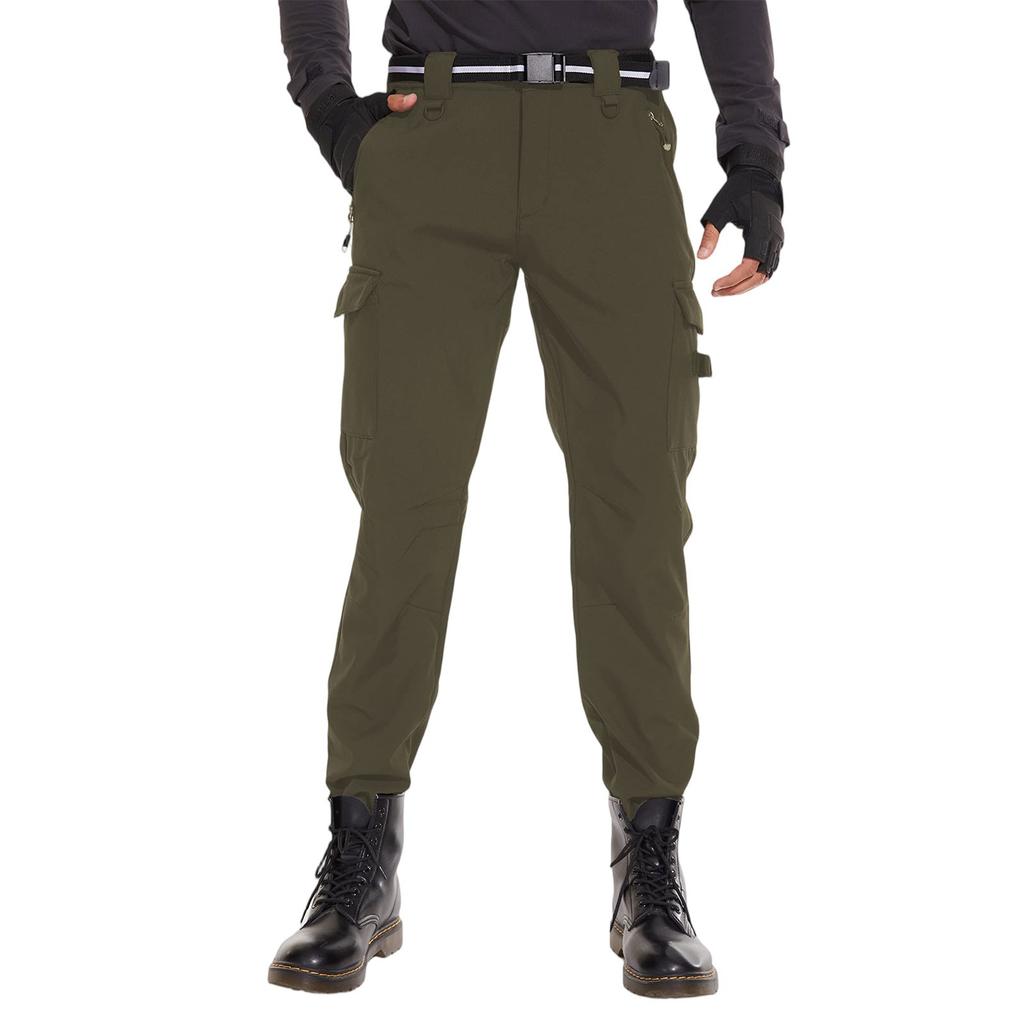 Mens Pants Ripstop Cargo Work Pants With  Multi-pocket And Zipper Water Resistant Breathable Hiking Camping Travel Fishing Construction Pants