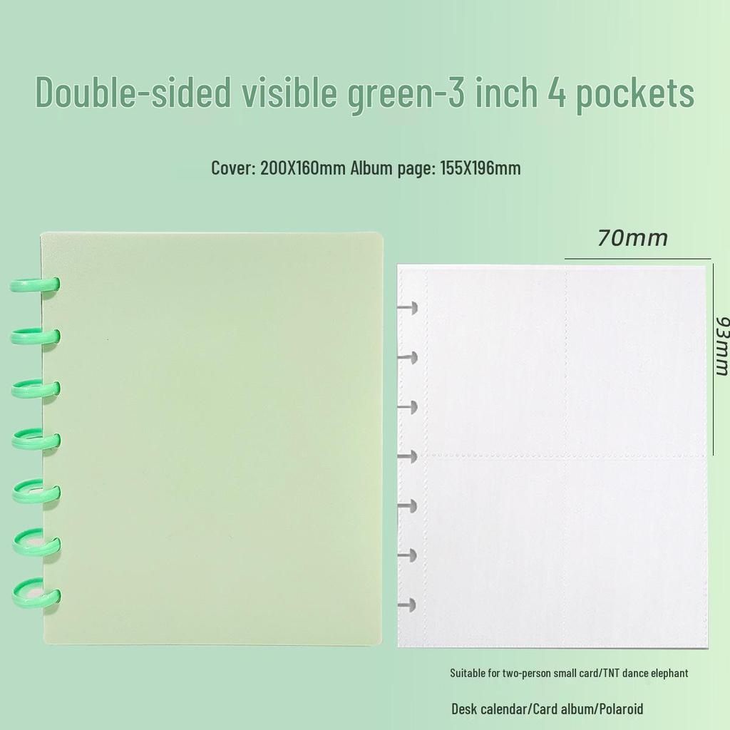 Álbum de Cartões Polaroid DIY de 3 polegadas com 120 Inserções, Design de Folhas Soltas para Armazenamento de Fotos