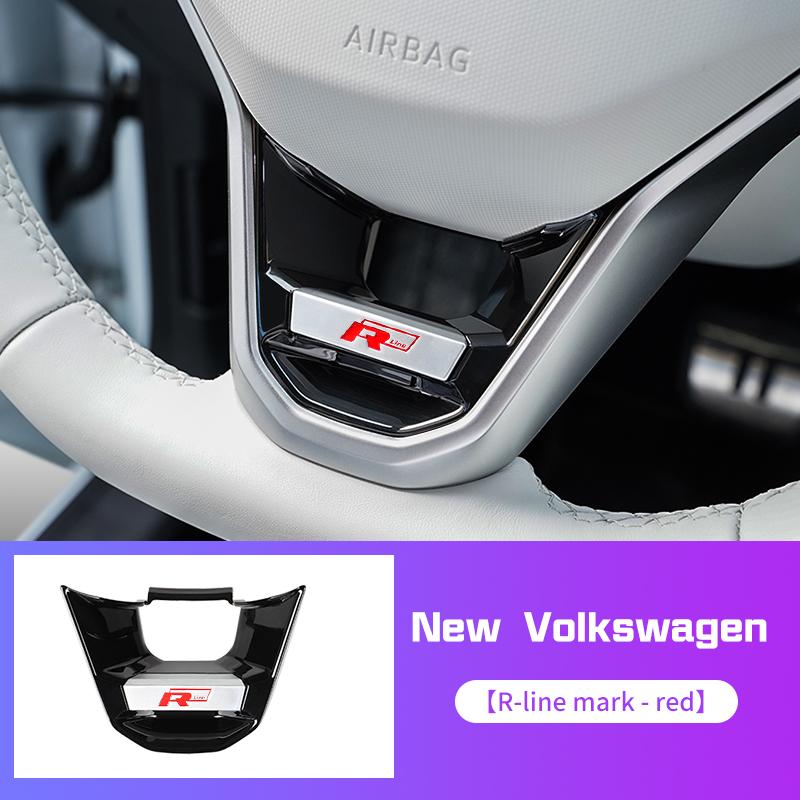 2026 Hot For Volkswagen VW New R R-Line Logo Car Steering Wheel Decoration Cover Accessories For VW Polo Golf MK4 Passat Tiguan