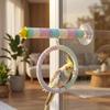 Comfortable Grip Suction Cup Swing Set Linen Rope Hanging Bird Standing Perch  Parrot Toy