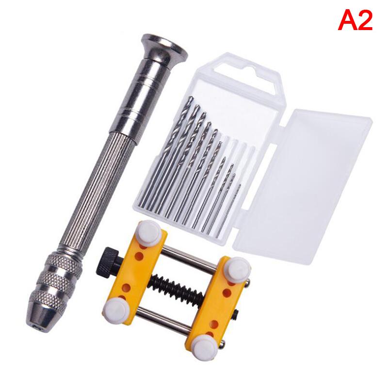 Hand Drill Keyless Chuck Fixed Seat Twist Drill Resin Jewelry Drilling Tools