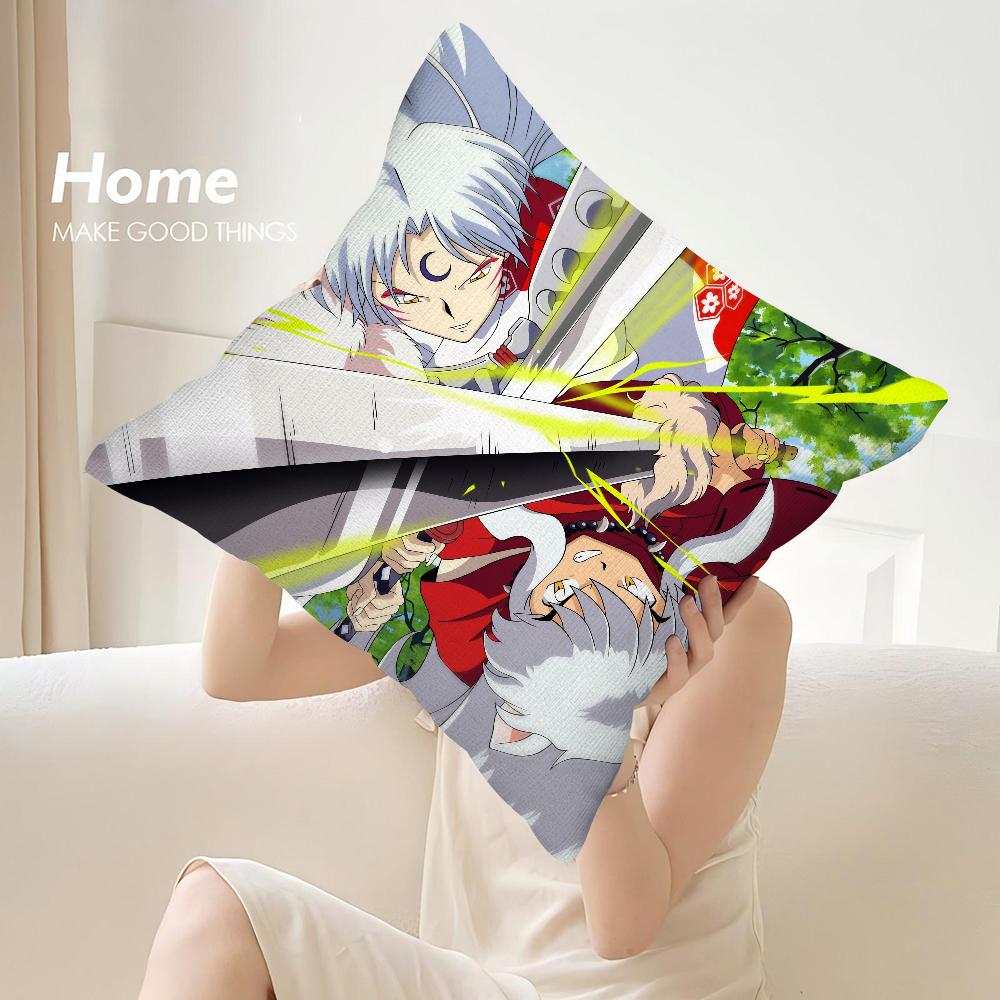 Anime I-InuYashas Pillow Case Sofa Decorative Home Double-sided Print Plush Square Throw Pillow Covers Cushion Decor Cover