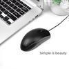 JIANDO Wired USB Silent 3-Button Optical Mouse, 1000 DPI, Ambidextrous Design, Compact, PC Mouse, WindowsMac Compatible, Black