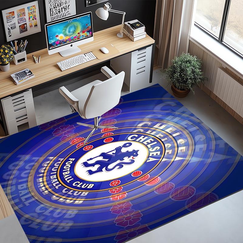 Football Club F.C Pattern Rug, Indoor/Outdoor Mat, for Picnic, Gameroom, Bedroom, Office, Living Room, Home Decor Carpet, Birthday Gift