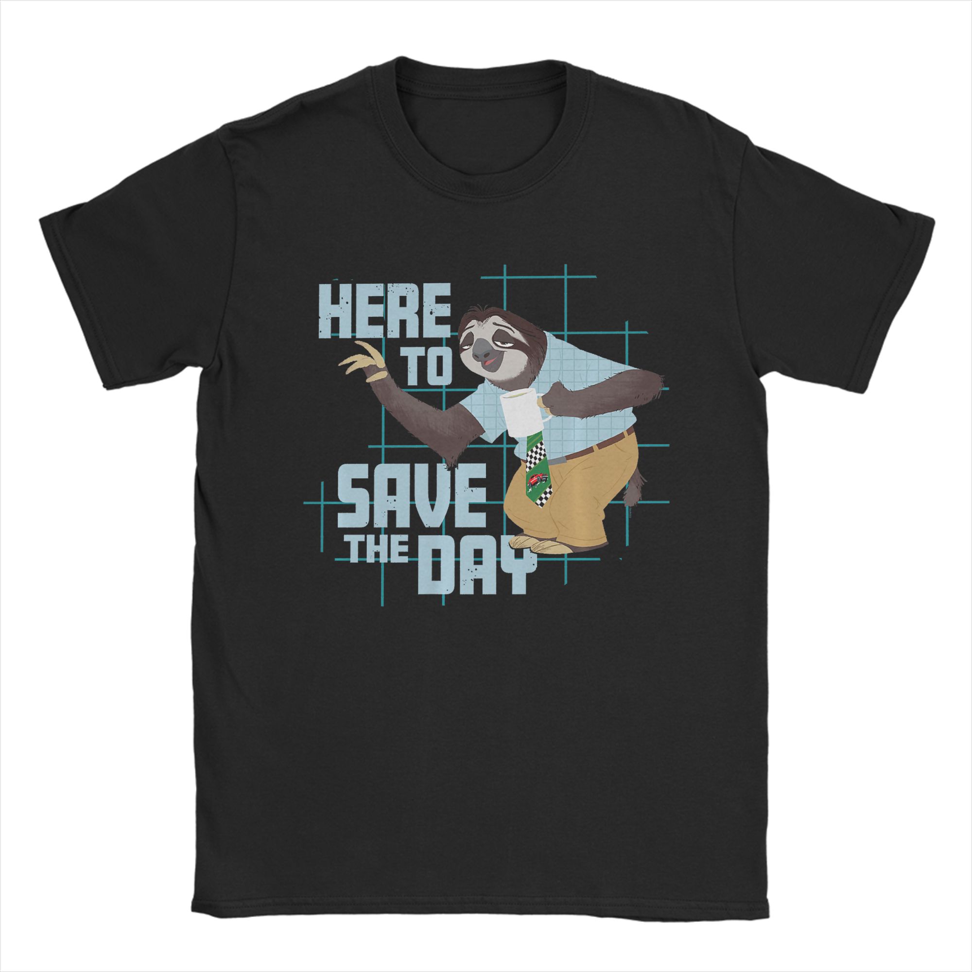 Zootopia 2 Flash Sloth Here to Save The Day Funny Unisexs T Shirt  Humorous Tee Shirt Short Sleeve Round Neck TShirts Pure Cotton S