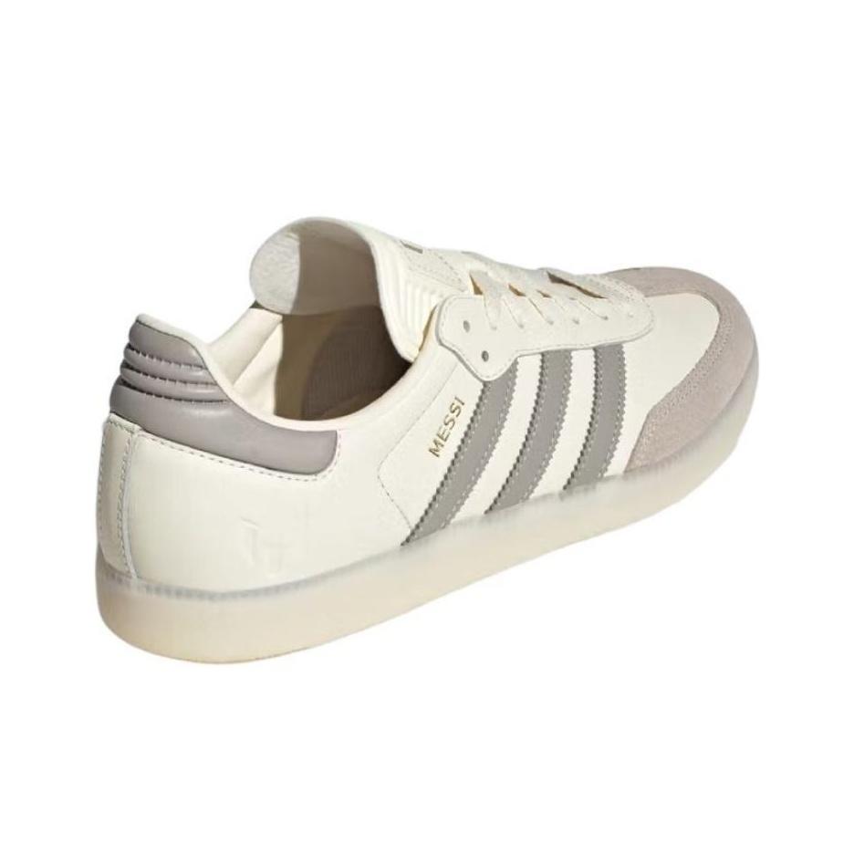 Lionel Messi X Adidas Samba Indoor Cream White Unisex Sneakers Light-Brown Gold-Metallic JQ0266