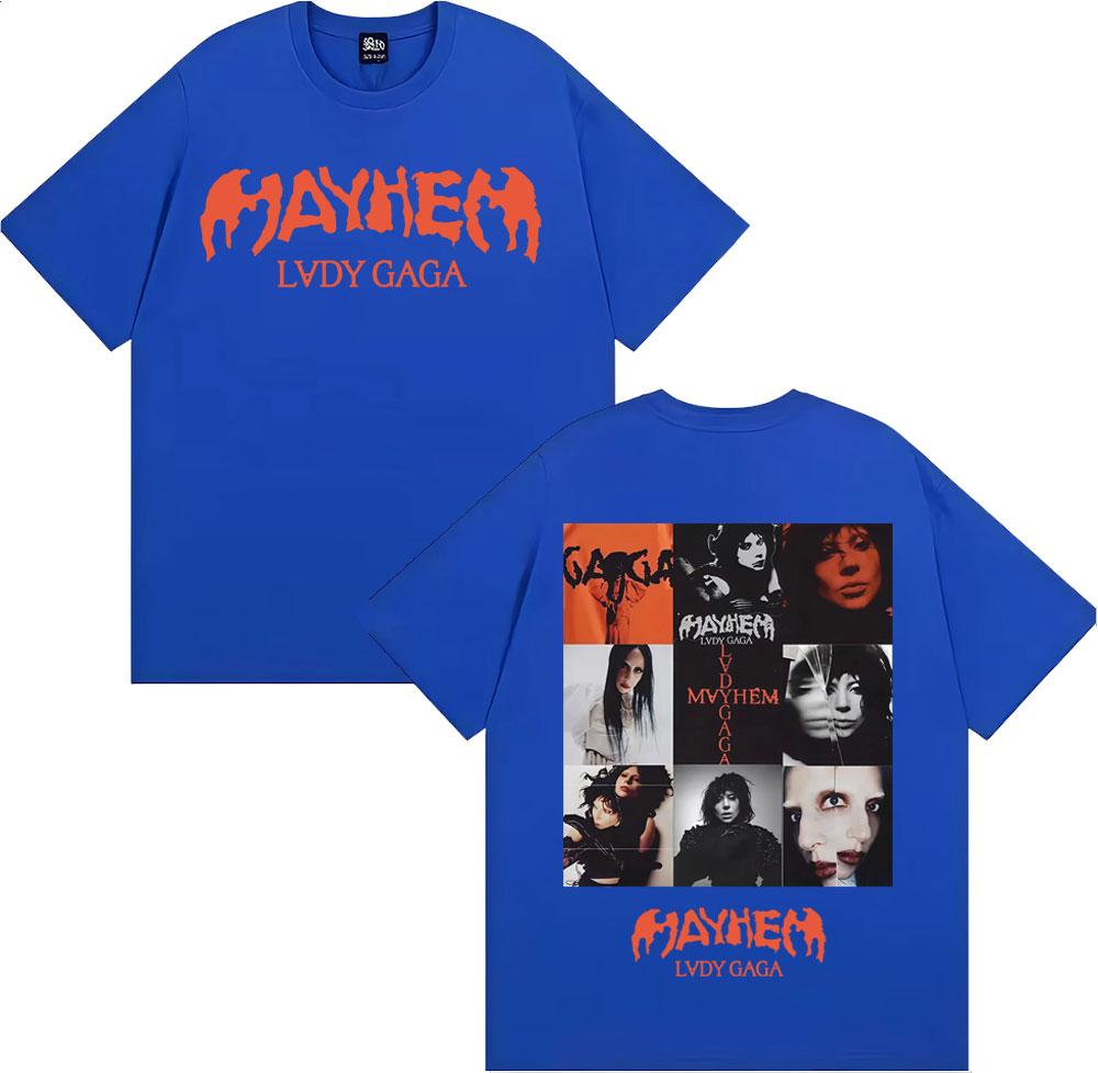Lady Gaga Mayhem New Album 2025 Tour Tshirts Unisex Women Fashion Aesthetics T Shirt Casual Cotton Short Sleeve Tshirt Streetwear
