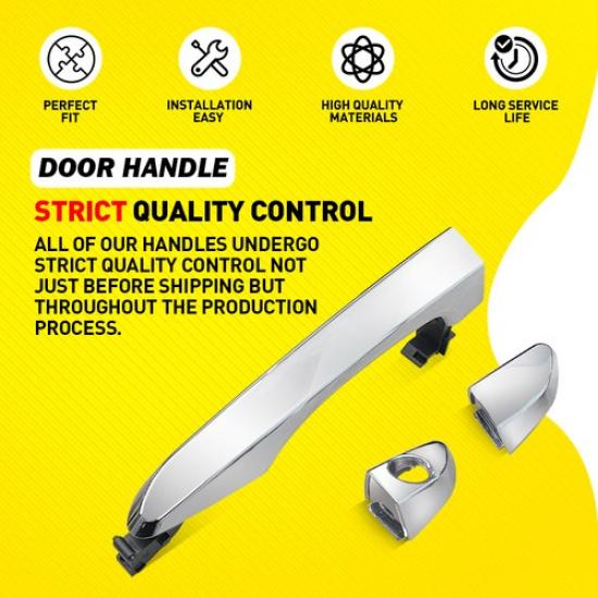 2X Exterior Door Handle For 2016- Hyundai Tucson Front+Rear Driver Side EOOK