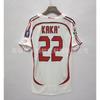 2006/07 season AC Milan home and away jersey No. 22 star KAKA retro jersey Barcelona short sleeve