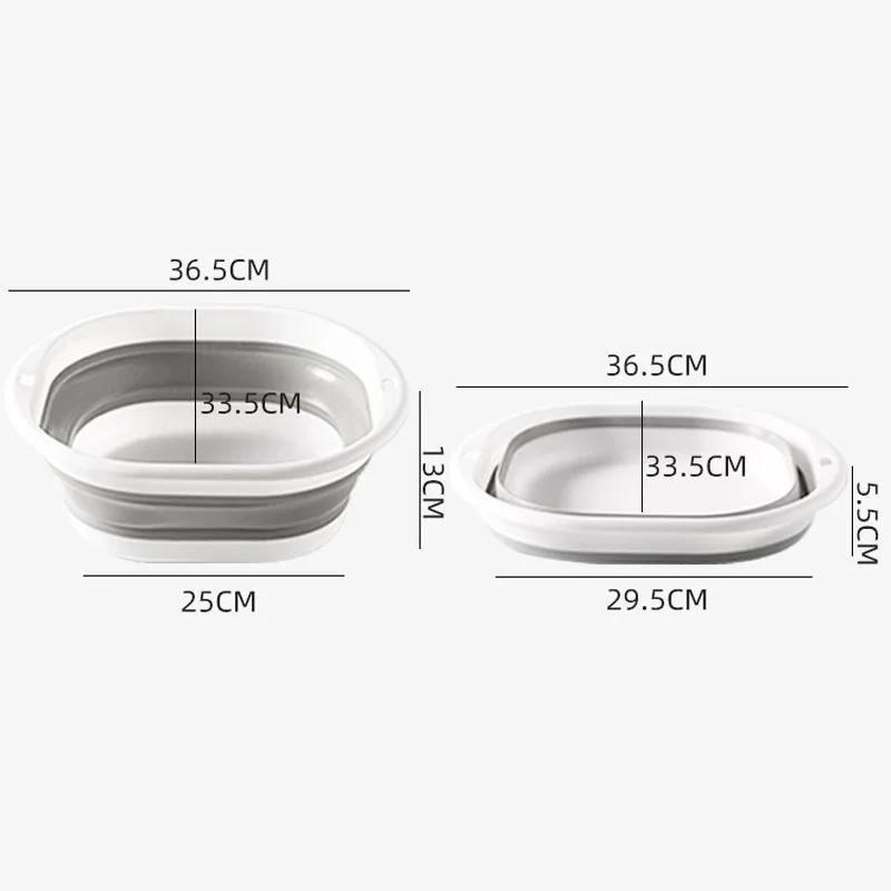 Folding Wash Basin Multi-purpose Washbasin Lightweight Hanging Collapsible Basin for Camping Sink and RV Sinks Cleaning Tool