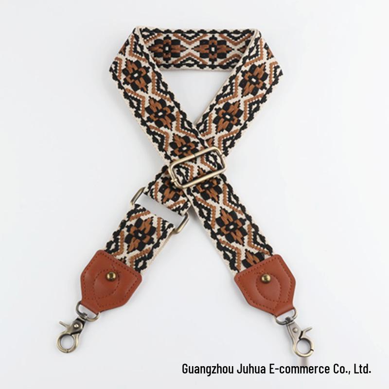 Retro etnický styl 5CM nastavitelný popruh na crossbody tašku pro ženy