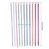 Y3NA Multicolor Tunisian Afghan Crochet Hooks, Long Aluminum Knitting Needle for Scarf Sweater Weaving