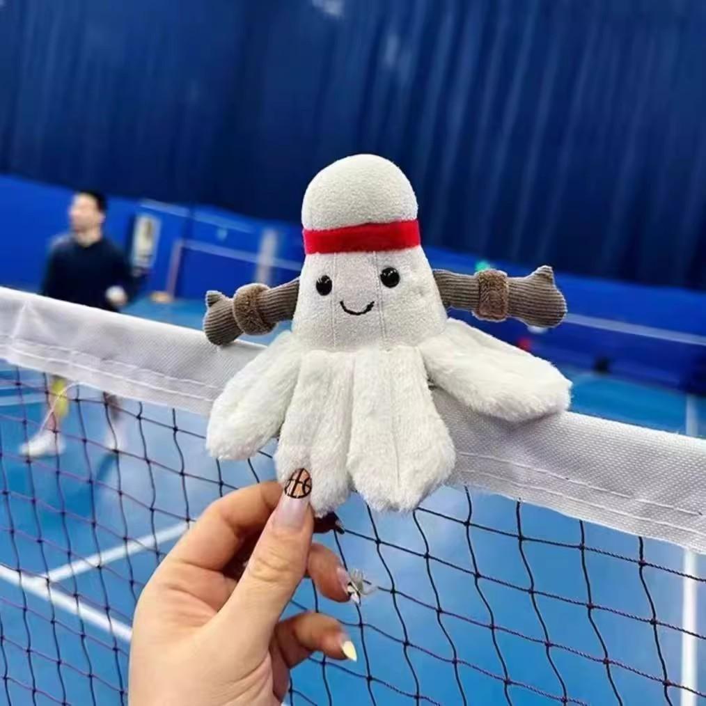 Creative Badminton Plush Pendant Keychain Colorful Soft Toy For Bag Decoration