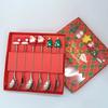 2/4/6Pcs Christmas Fork and Spoon Set,Stainless Steel Creative Tableware,Coffee Tea Dessert Forks and Spoons Gift Set