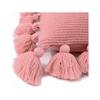 OiseauVoler Knit Cushion Cover Throw Pillow Cover Tassel Body Pillow Cover Interior Office Sofa Room Decoration 45 x 45cm Pink