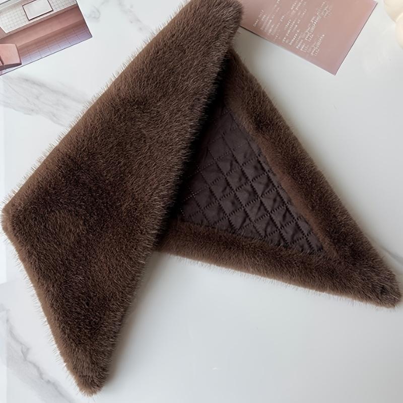 Women'S Autumn Winter Warm Faux Mink Scarf, Temperament All-Match Faux Neck Protector All-Match Neck Scarf