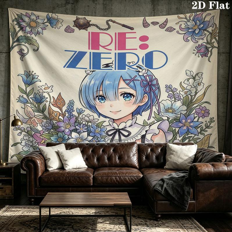 Re Zero Nástěnná tapiserie Estetická nástěnná dekorace Tištěná látková přikrývka Dekorativní tapiserie Pro ložnici Obývací pokoj Domácí dekorace