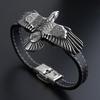 Bracciali Design Aquila Pelle Uomo Gioielli Acciaio Inossidabile Polso Regali Stile Europeo e Americano Bracciale Vendita