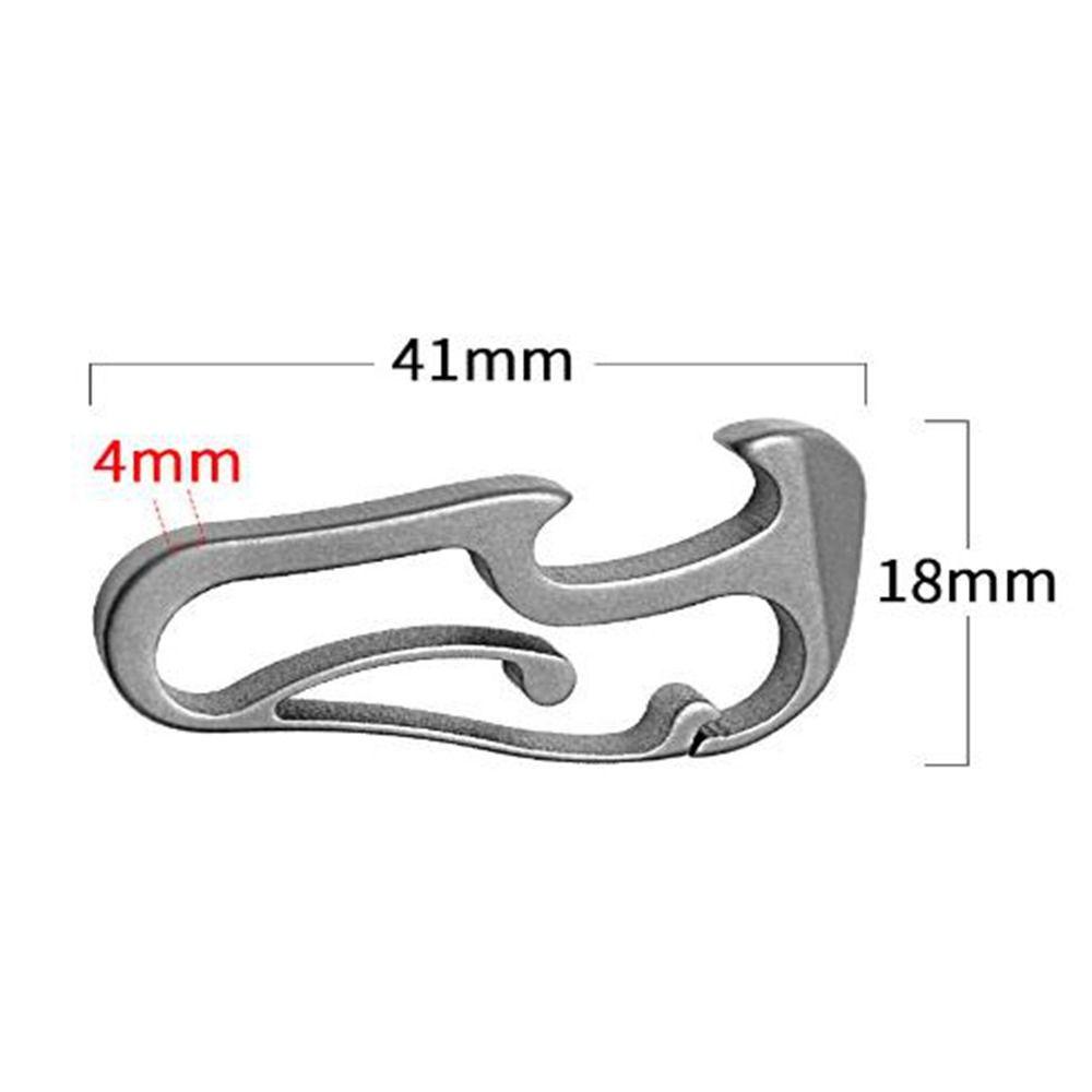 Real Titanium Alloy Keychains Buckle Portable Mini Key Rings Backpack Pendant Multi-functional Super Lightweight Bottle Openers