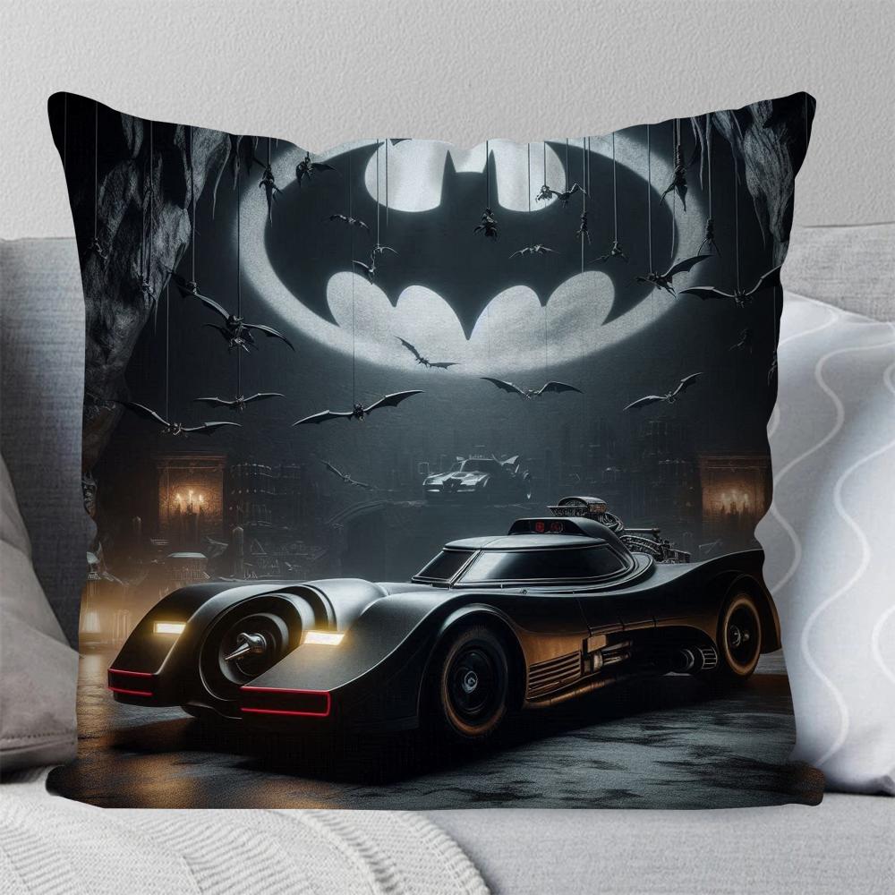 Cartoon COOL B-Batman Pillow Case Square Pillow Bedroom Sofa Leisure Comfort Cushion Car Living Room Home Decoration 40X40
