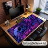 Skull Gothic Theme Custom Mouse Pad Personalized With Name Text Customized Desk Mat For Office Home Decor