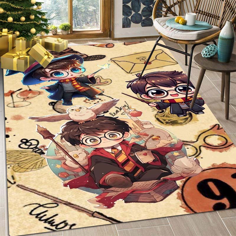 

This 2026Colorful printed Harry Potter-themed home rug. Suitable for decorating living rooms, bedrooms, sofas, and kitchens. 60x90cm