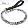 Stainless Steel Gold Dog Chain Leash Super Strong Dog Metal Durable Silver Traction Rope Chain Solid For Pet Jewelry Accessories