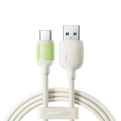 USB-A - USB-C Cable with Fluorescent Tip 3A 2m - Beige