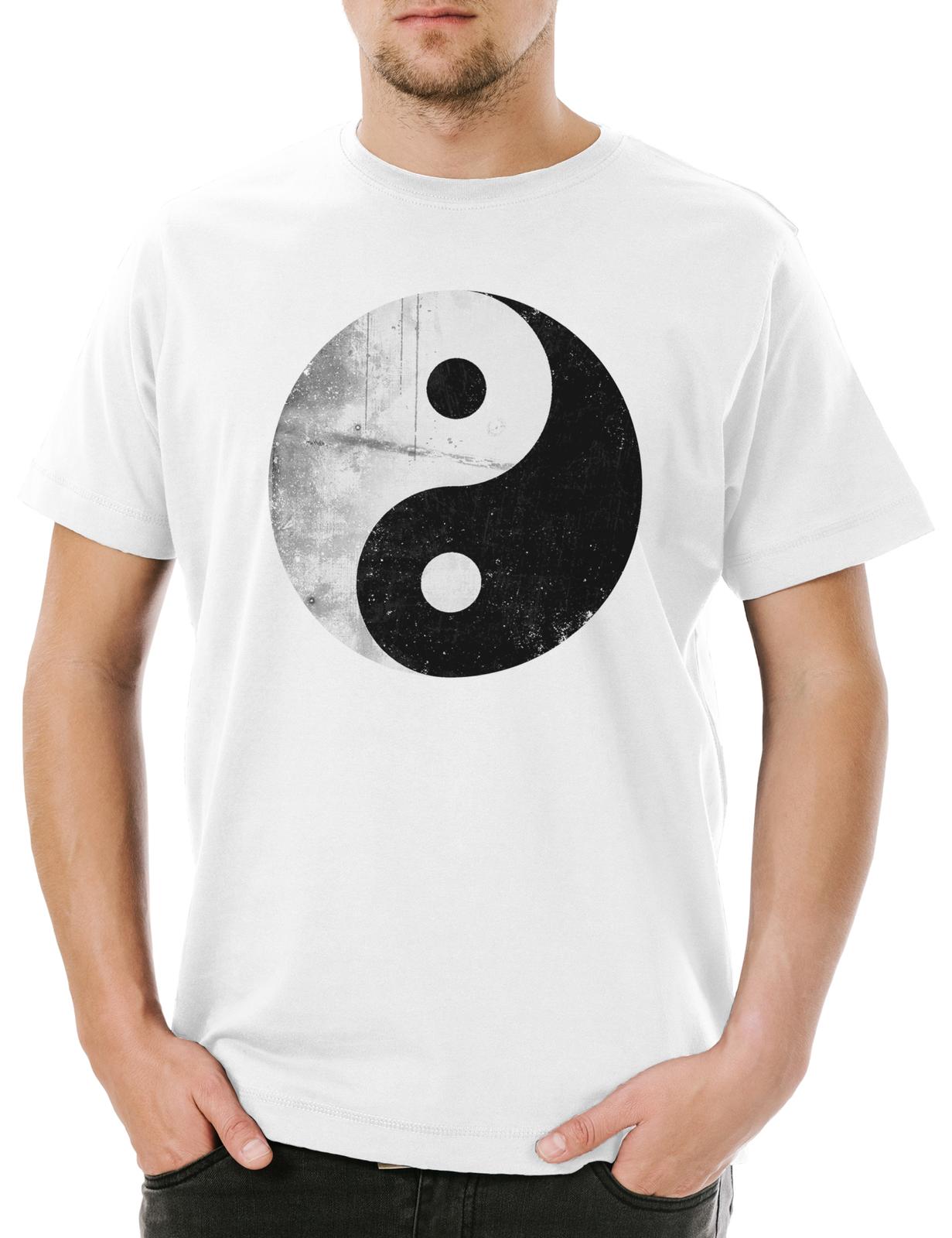 Yin Yang Vintage Logo Sign Men s T-Shirt Mens Womens Tees Top Yin-Yang Yoga Meditation Duality Sign S