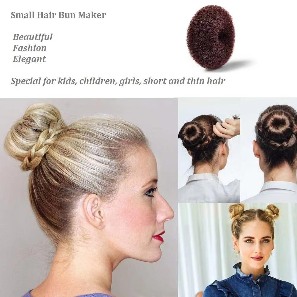 Elastic Hair Ring Nylon Donut Hair Bun Maker Durability Hair Styler  for Girls Women