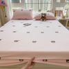 New Style Fitted Sheet Single Piece Embroidered Design Fitted Sheet Cover All-inclusive Non-slip Sheets Dormitory Single Fitted Sheet