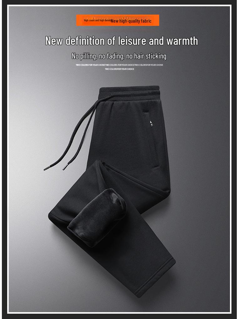 2025 Men's Super Soft Pure Cotton Casual Sweatpants - Youth & Plus Size, Perfect for Spring/Autumn